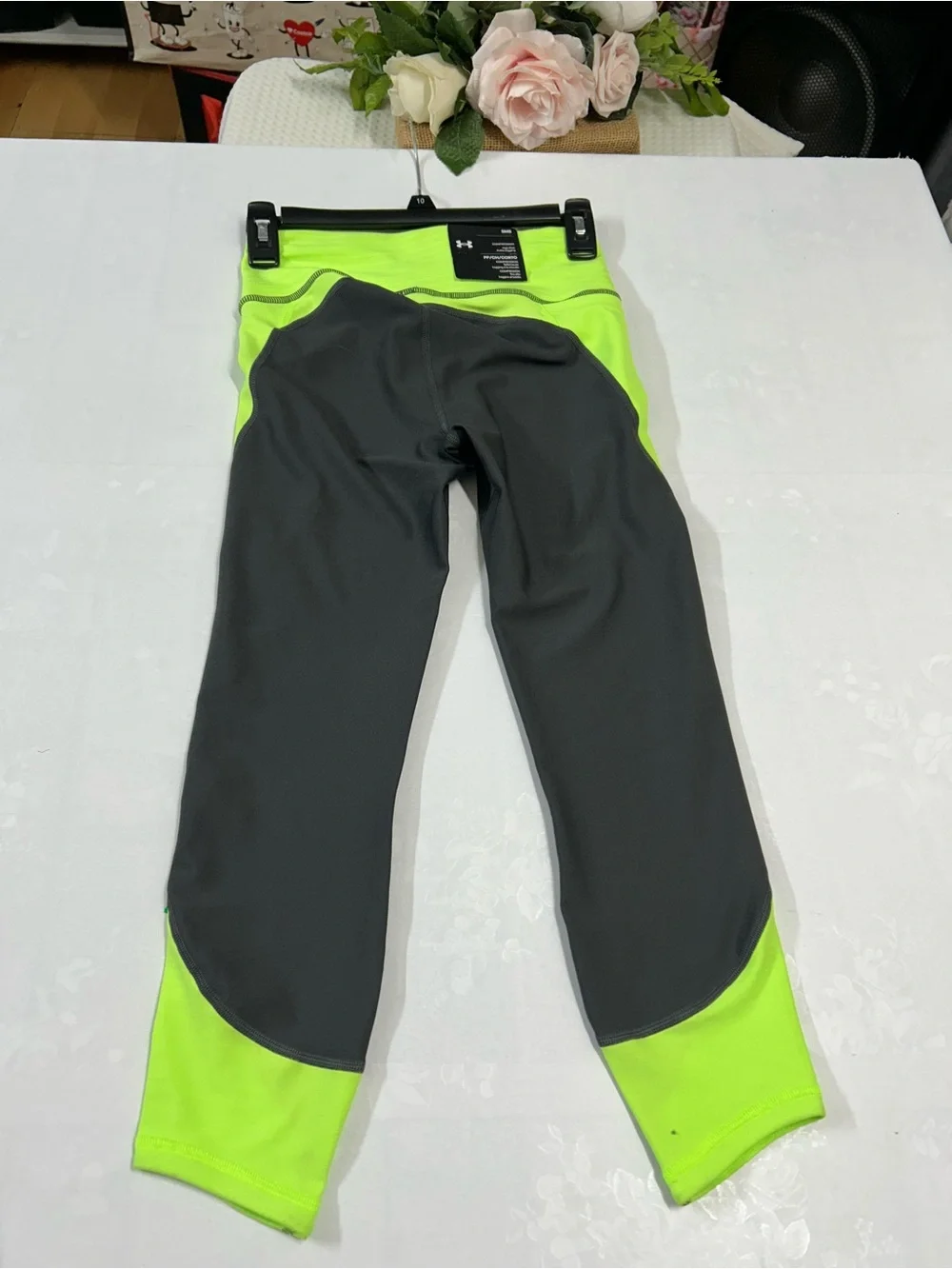 Under Armour Black & Neon Green Women’s Athletic Leggings